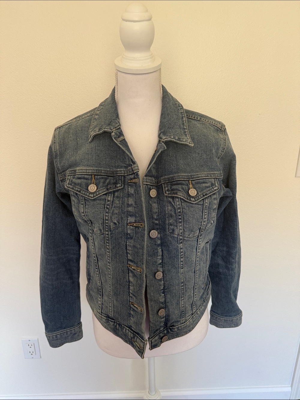 Lucky Brand Washed Blue Denim  Jacket